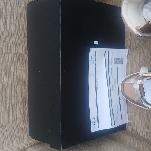 Authentic Coach Signature 'C'  Blush Pink and Brown Canvas High-Tops Sz 10 - Picture 14 of 14